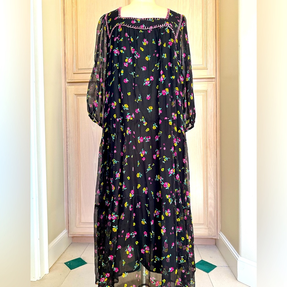 Johnny Was dress XL &vintage matching coat
